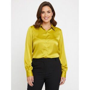 J. Society New York yellow button up top sz L